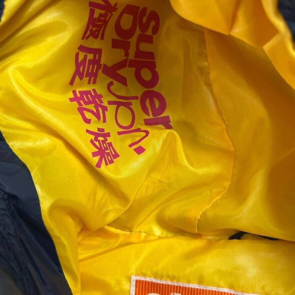 Superdry Japan Puffer Vest Womens M Blue Yellow Zip Up New Active Gorpcore - Picture 7 of 11